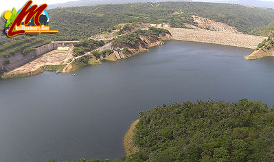 Hoy estuvimos en la Loma del tanque, aquÃ­ le traemos una imagen desde lo alto del lago de la presa de MonciÃ³n por la zona del muro
Palabras clave: moncion;presamoncion