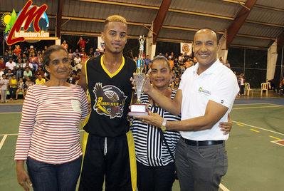 Lider En Puntos: Carlos Delgado Del Equipo De Barrio Nuevo , Premio De La Ronda Regular Del 9no Torneo De Baloncesto Moncionero 2017
